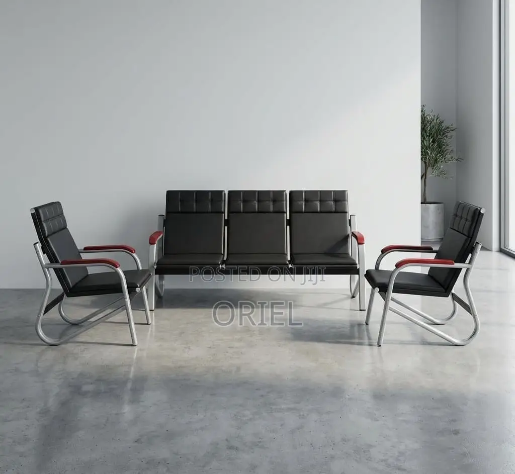 Office Bench : 5-Seater Office Lounge Waiting Bench