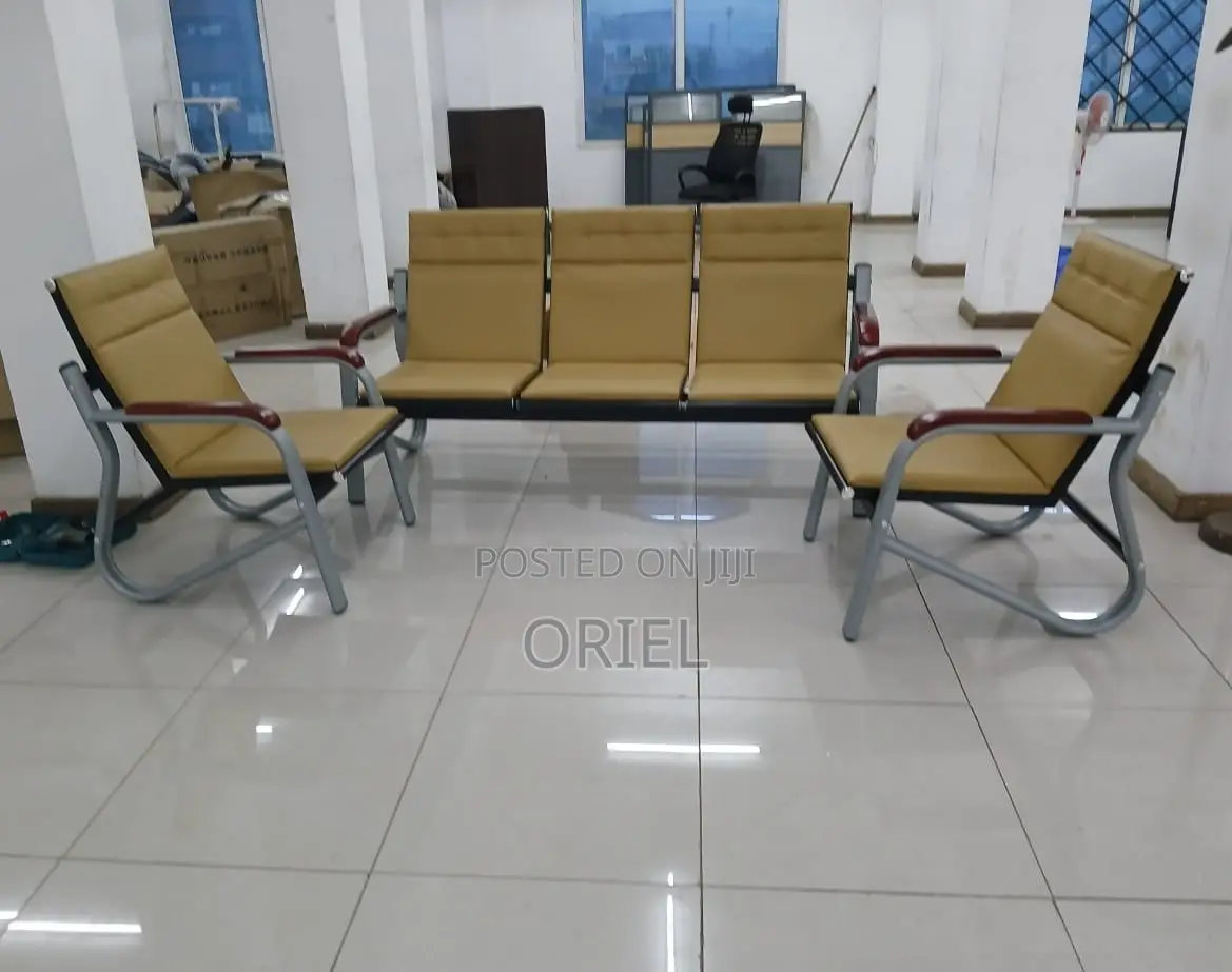 Office Bench : 5-Seater Office Lounge Waiting Bench