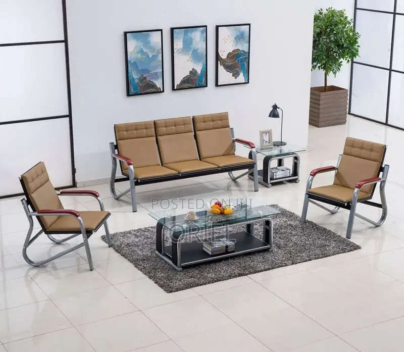 Office Bench : 5-Seater Office Lounge Waiting Bench