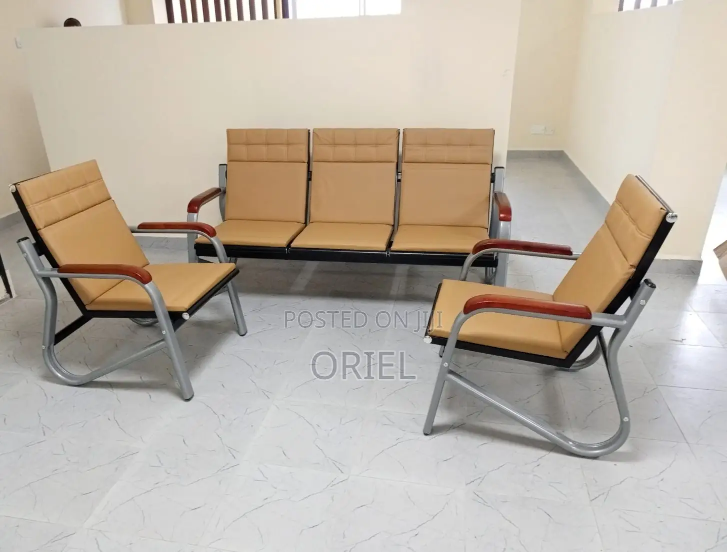 Office Bench : 5-Seater Office Lounge Waiting Bench