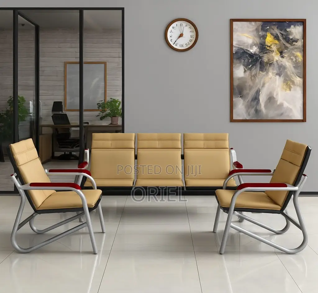 Office Bench : 5-Seater Office Lounge Waiting Bench