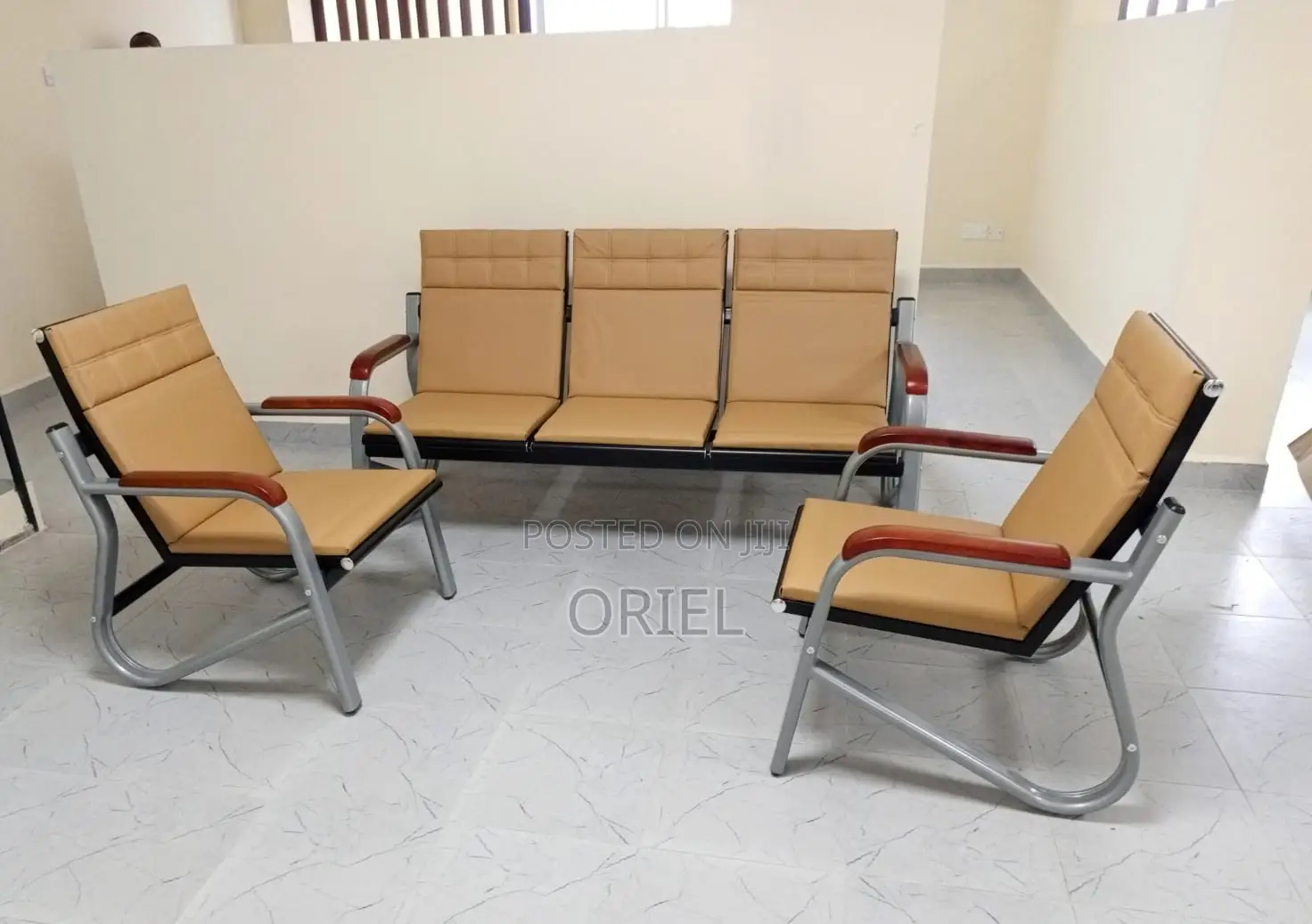 Office Bench : 5-Seater Office Lounge Waiting Bench