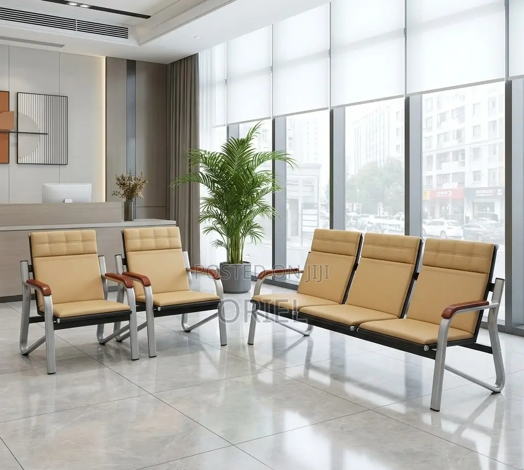 Office Bench : 5-Seater Office Lounge Waiting Bench
