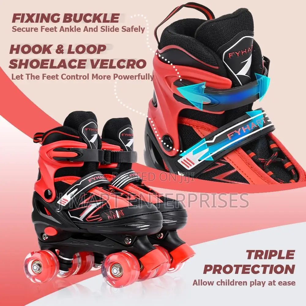 Roller Skates for Kids Boys Girls Toddler Beginner,Adjustable 4 Sizes