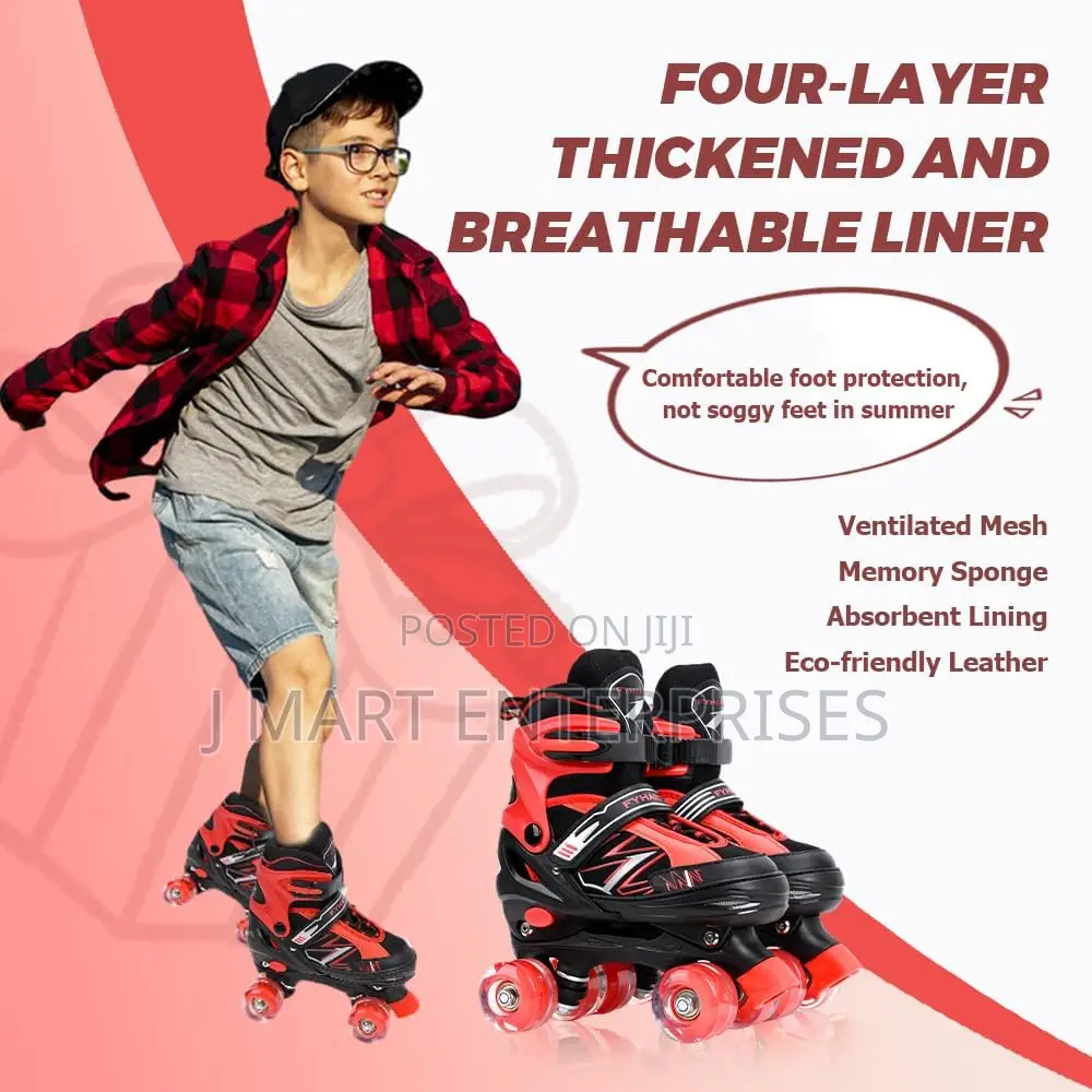 Roller Skates for Kids Boys Girls Toddler Beginner,Adjustable 4 Sizes