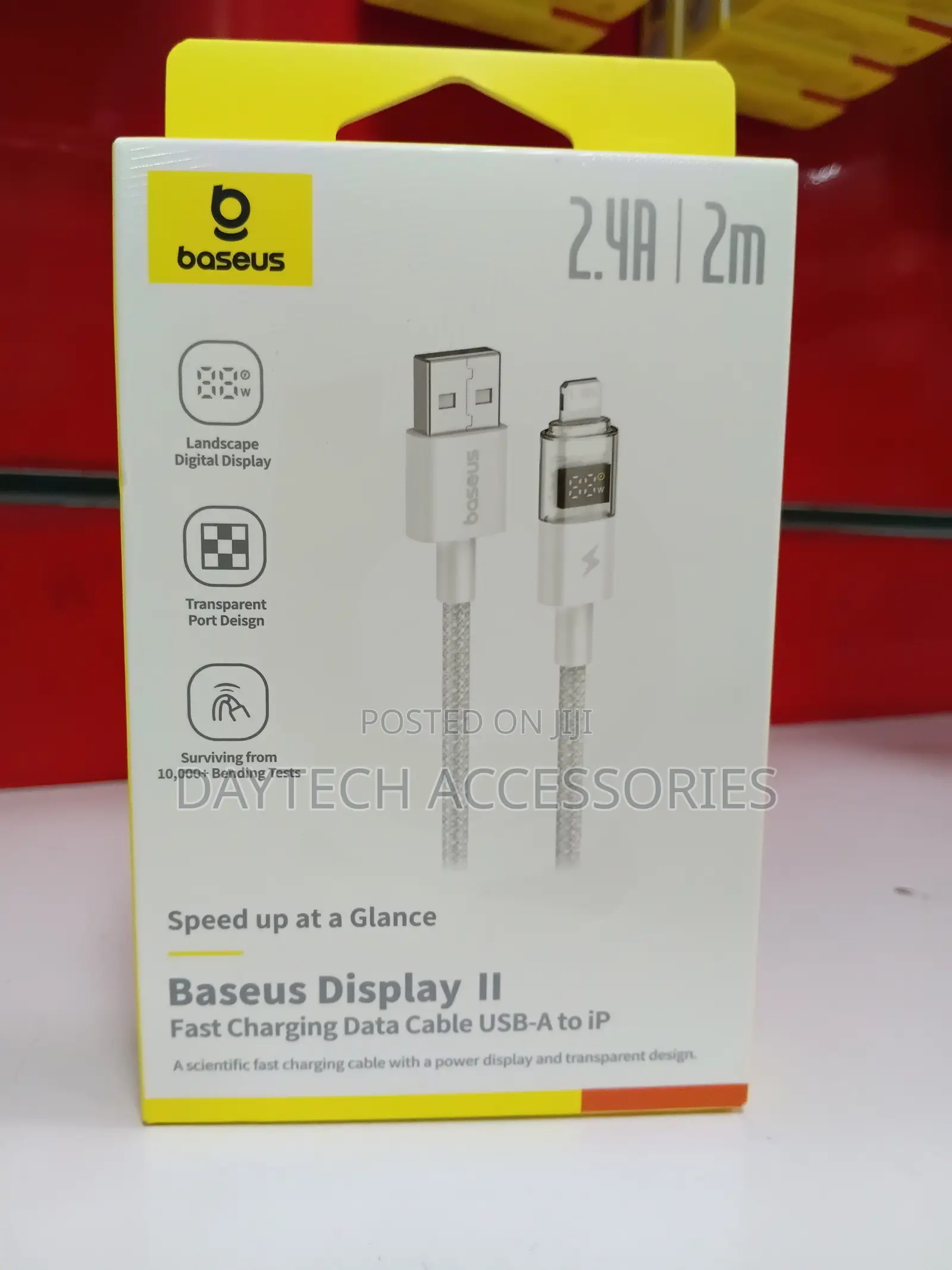 This Is a Baseus Display Ii Fast Charging Cable (Usb-a to Lightning)