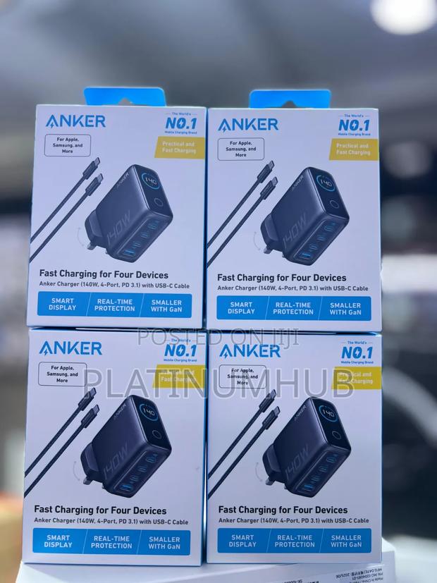Anker Charger 140watts (4ports) Fast Charger