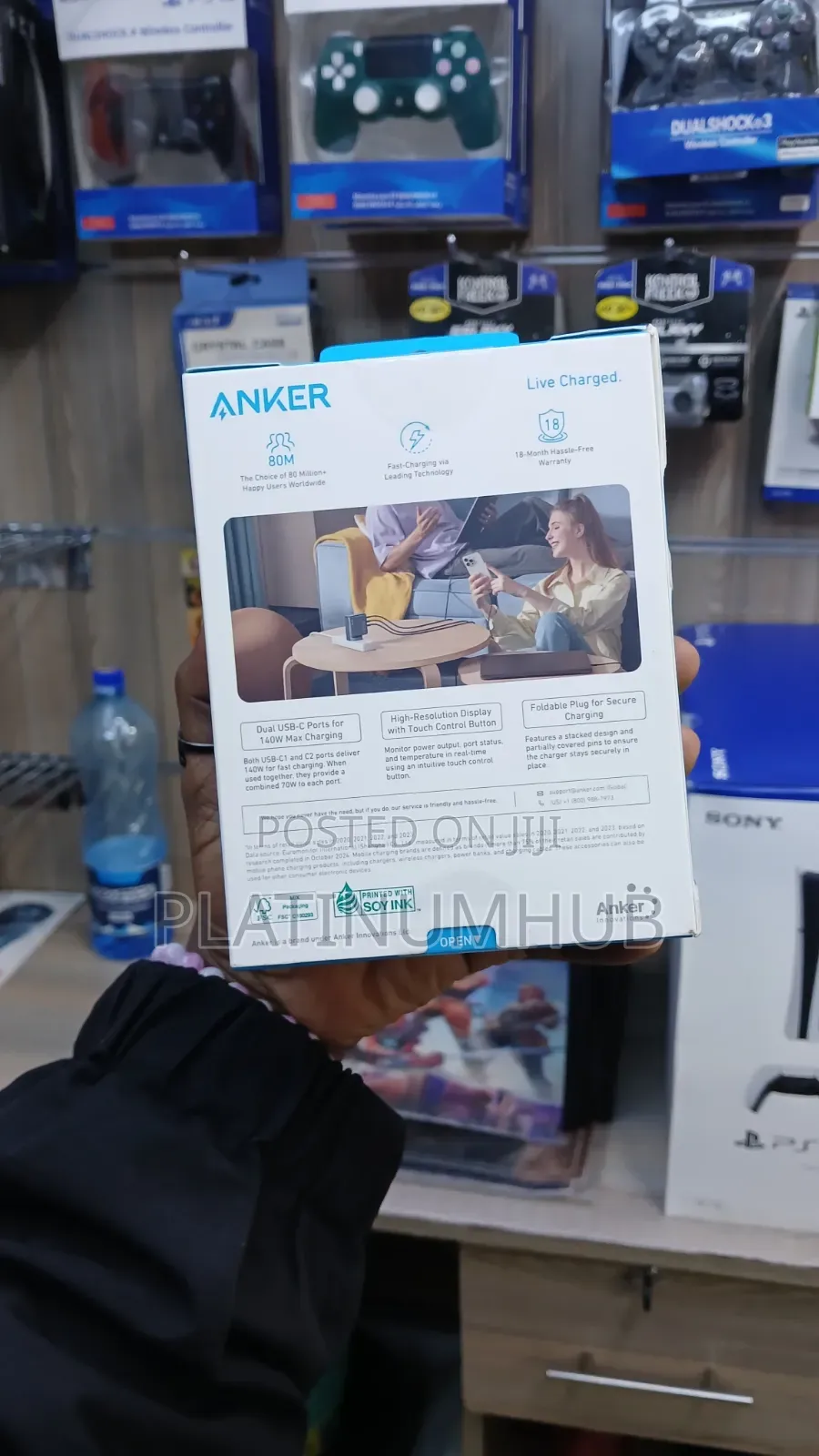 Anker Charger 140watts (4ports) Fast Charger