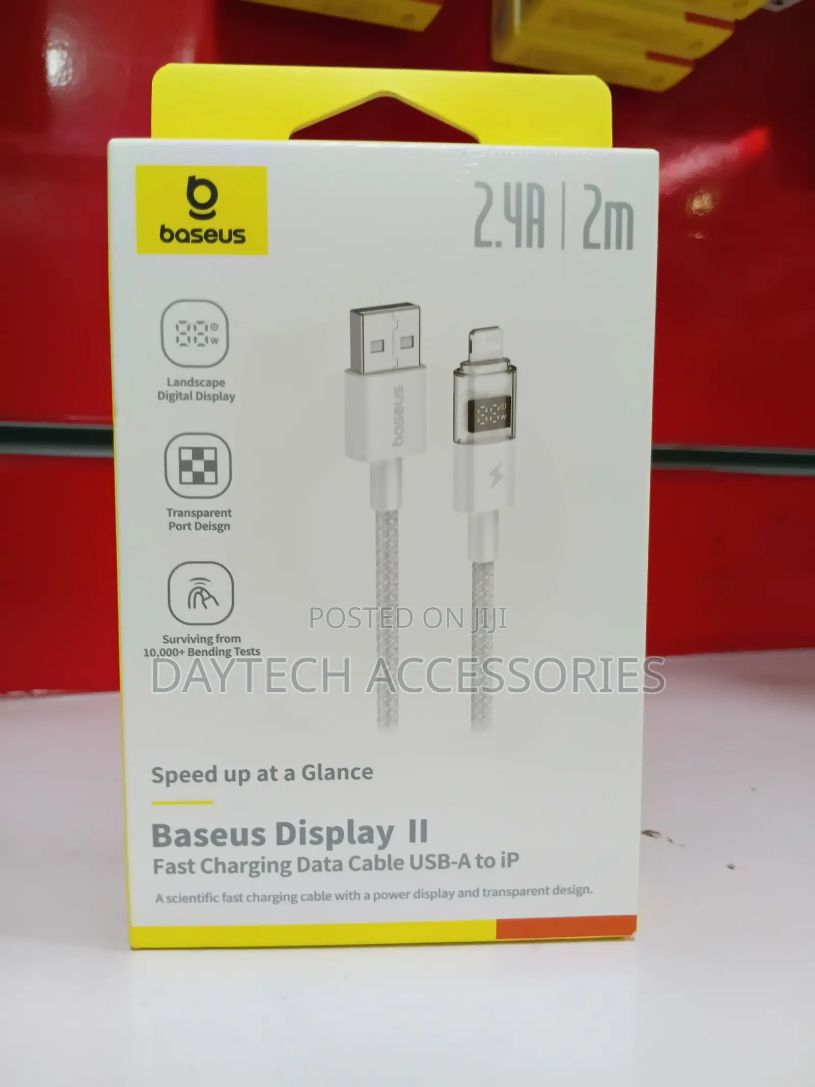 Baseus Display Ii Fast Charging Data Cable With a Usb-a to Lightning