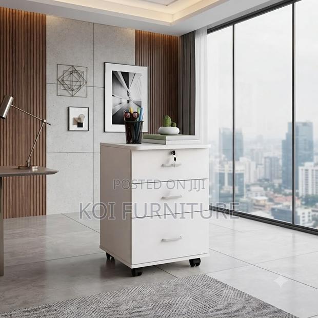 Office Cabinet; Wooden Three Drawers Pedestal Office Mobile Cabinet