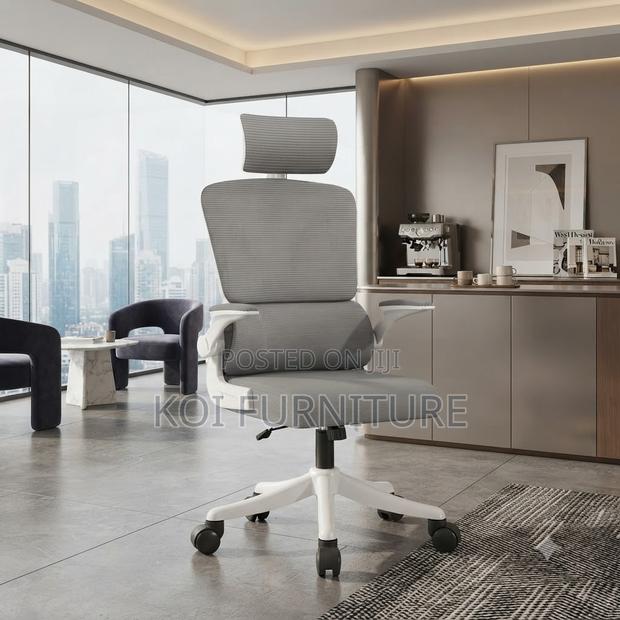 Office Chairs; Orthopedic White-Colored Office Reclining Chairs