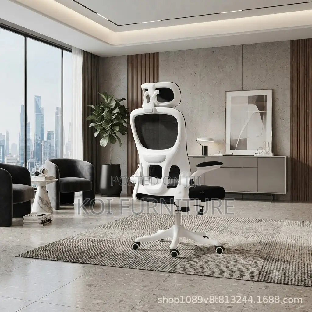 Office Chairs; Orthopedic White-Colored Office Reclining Chairs