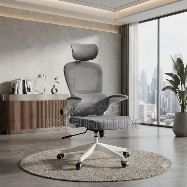 Office Chairs; Orthopedic White-Colored Office Reclining Chairs - thumbnail 4