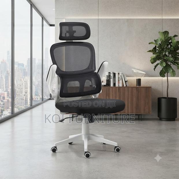 Office Chairs; Orthopedic White-Colored Office Reclining Chairs - thumbnail 5