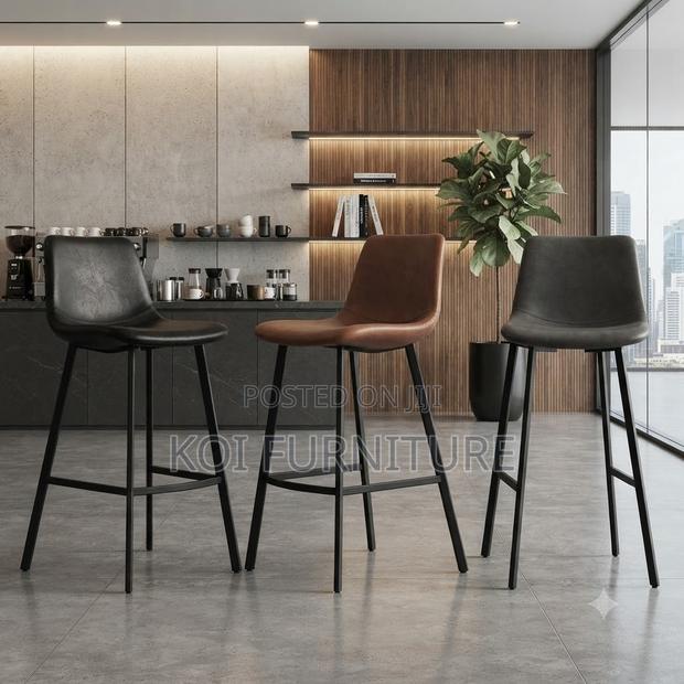 Barstools; Non Rotating Home Kitchen and Living Room Barstools - thumbnail 2