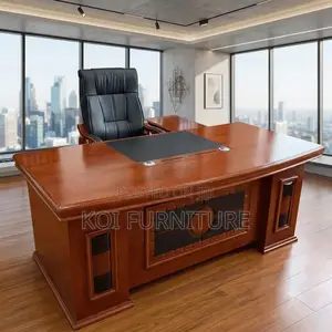 Office Desk; 2 Meters Executive Mahogany Commanding Desk