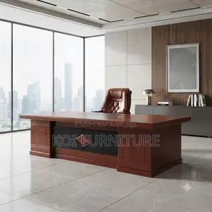 Office Desk; 2 Meters Executive Mahogany Commanding Desk