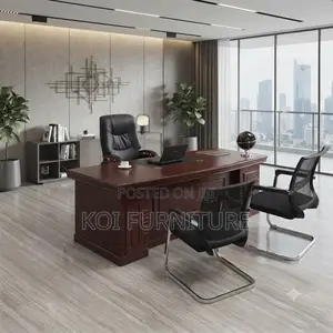 Office Desk; 2 Meters Executive Mahogany Commanding Desk