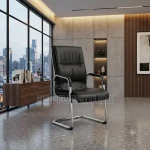 Office Chairs; Leather Office Visotors Chair With Sledding Legs
