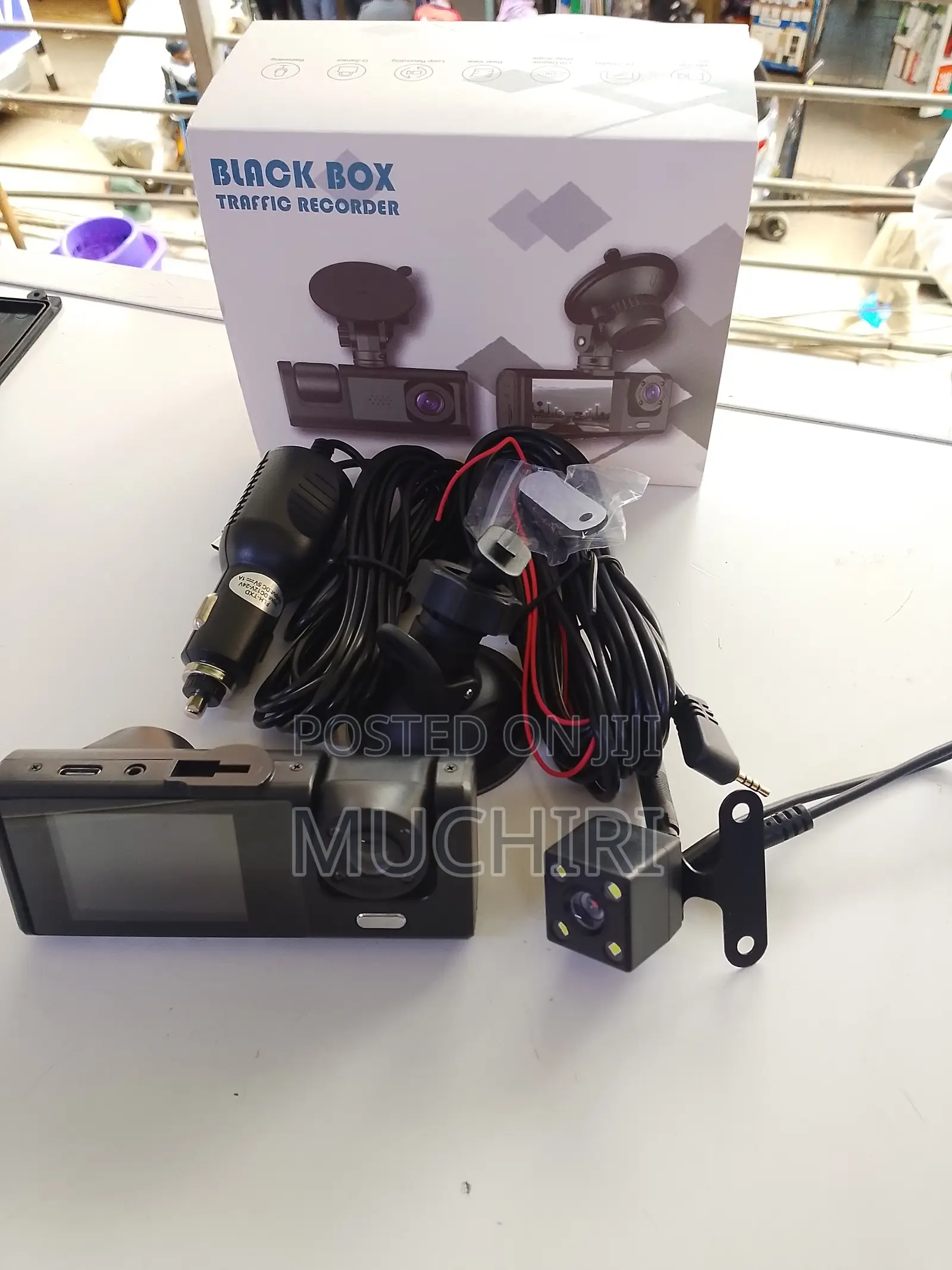 3in1 Front Rear Cabin Dash Cam Recorder