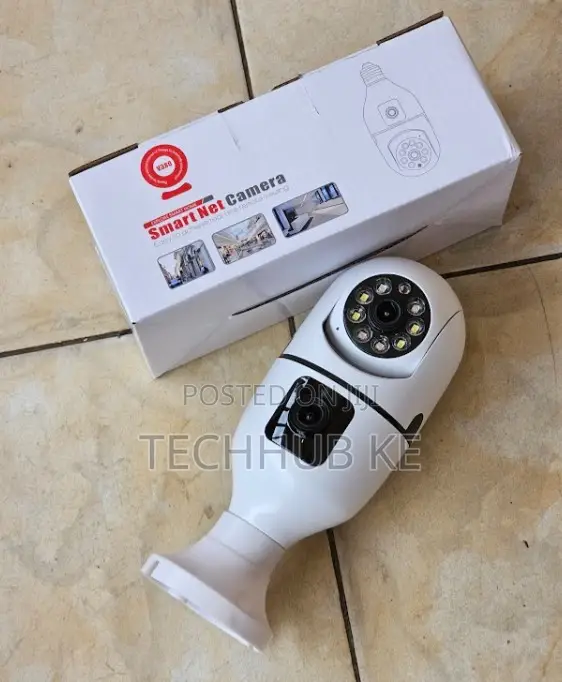 Smart Dual Lens Wifi Bulb Camera Full Hd 1080p, Infrared Night Vision