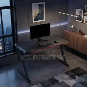 Office Desk; Home Office Computer Gaming Desk With Led Lightings