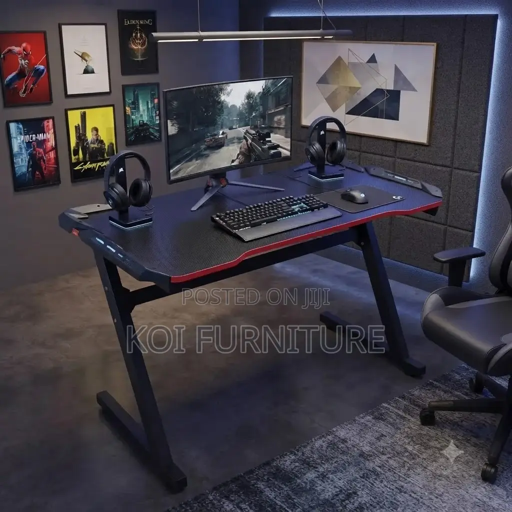 Office Desk; Home Office Computer Gaming Desk With Led Lightings