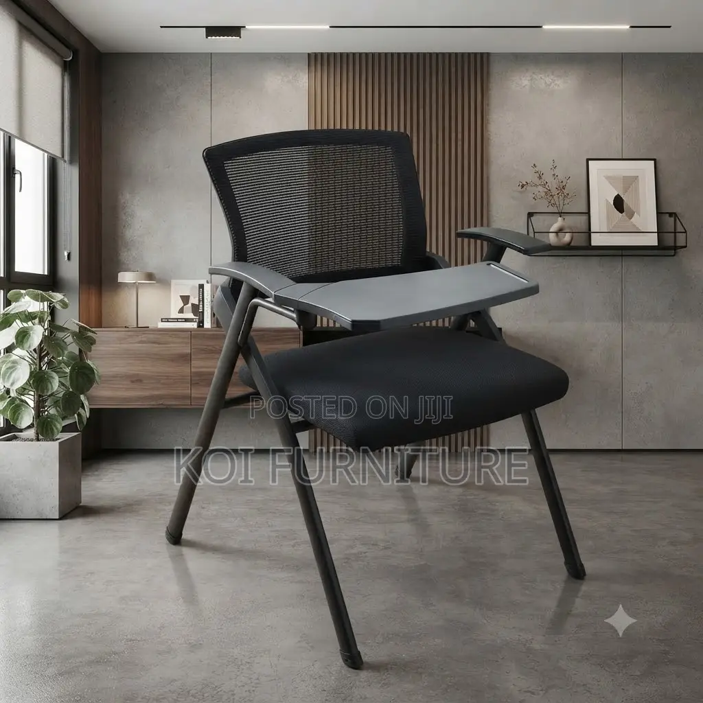 Office Chairs; Mid Backrest Plastic Chair With Pad Armrest