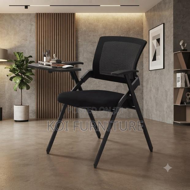 Office Chairs; Mid Backrest Plastic Chair With Pad Armrest - thumbnail 3