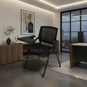Office Chairs; Mid Backrest Plastic Chair With Pad Armrest