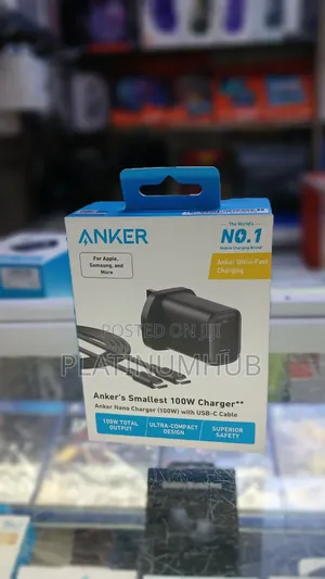 Anker's Smallest 100w Charger With Usb-C Cable