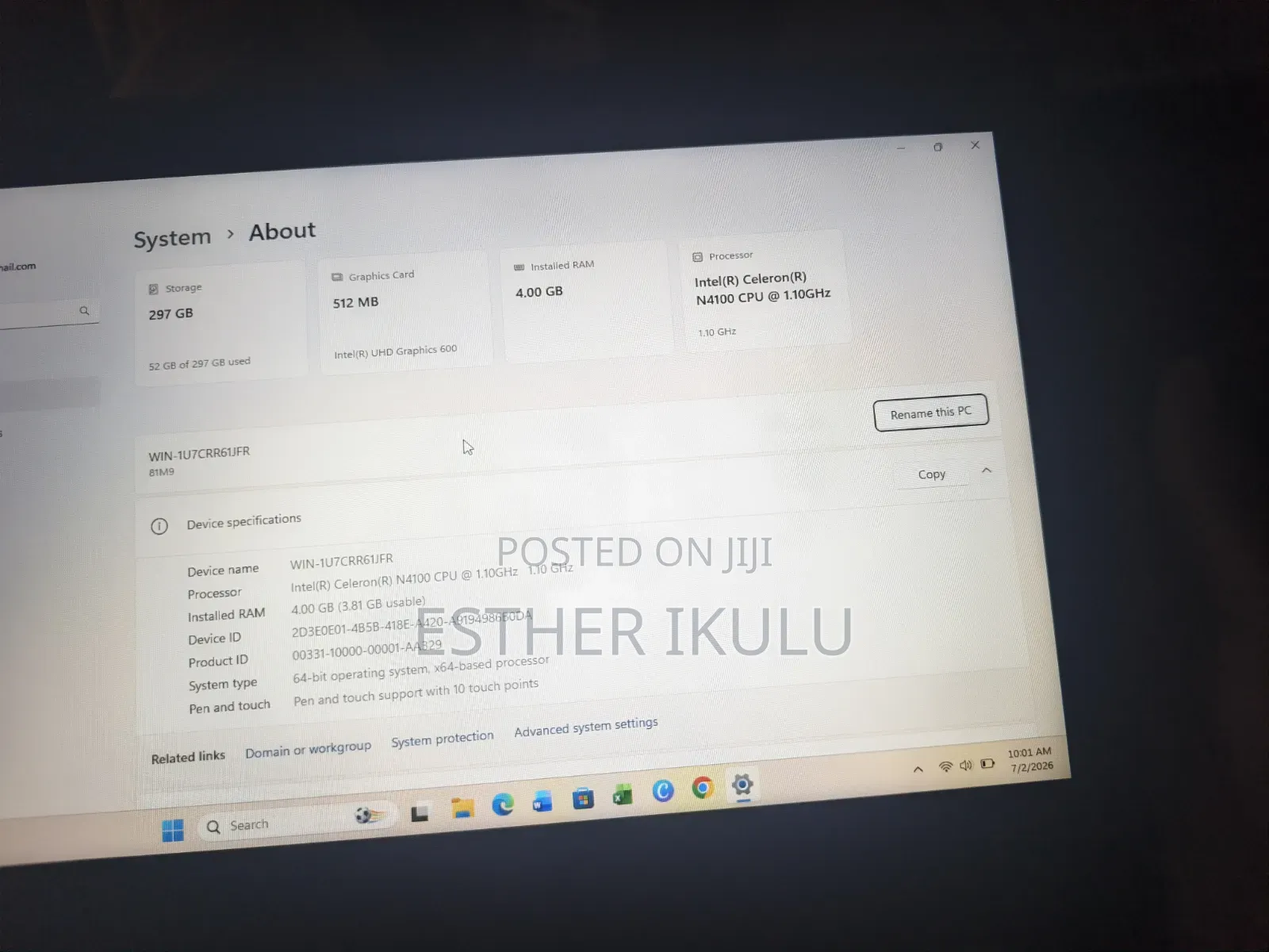 Laptop Lenovo 300e 6GB Intel Celeron SSD 250GB