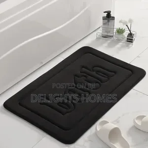 Embossed Letter Bath Thickened Polyester Floor Mat_tr