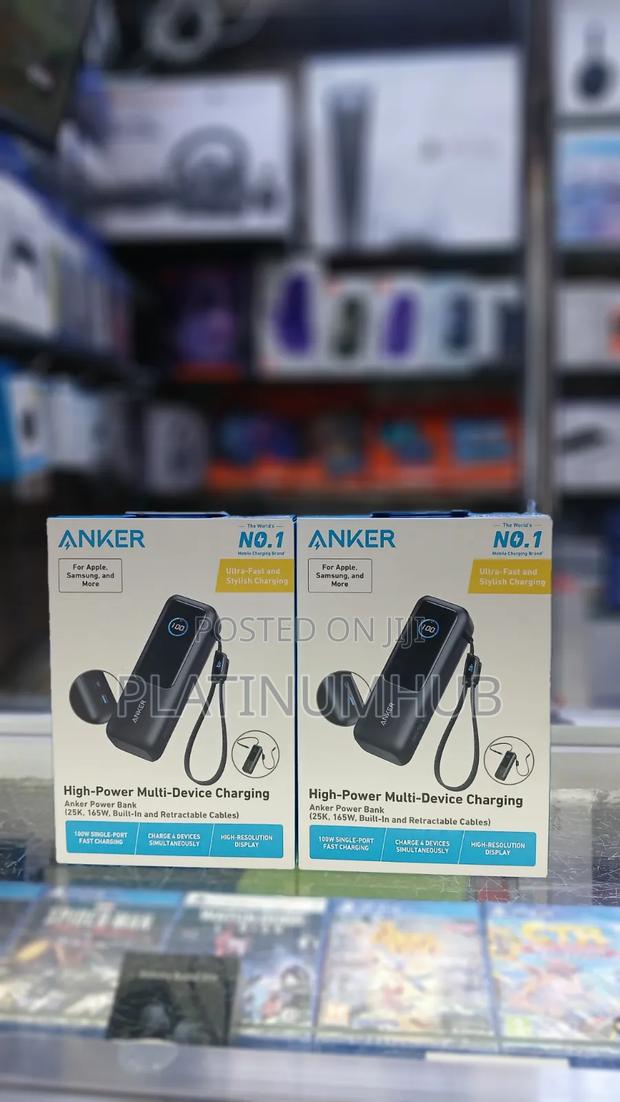 Anker Powerbank ,165watts Built-in Usb-C Cable