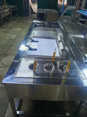 Combined Cooker With Burner Cooker, Griddle Fryer