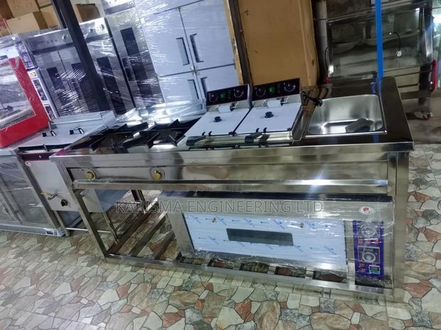 Combined Cooker With Burner Cooker Griddle and Fryer