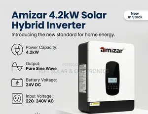 Amizar 4.2kva - 24v Hybrid 100a MPPT Solar Inverter .