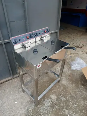 Stainless Steel Commercial Double Deep Fryer,