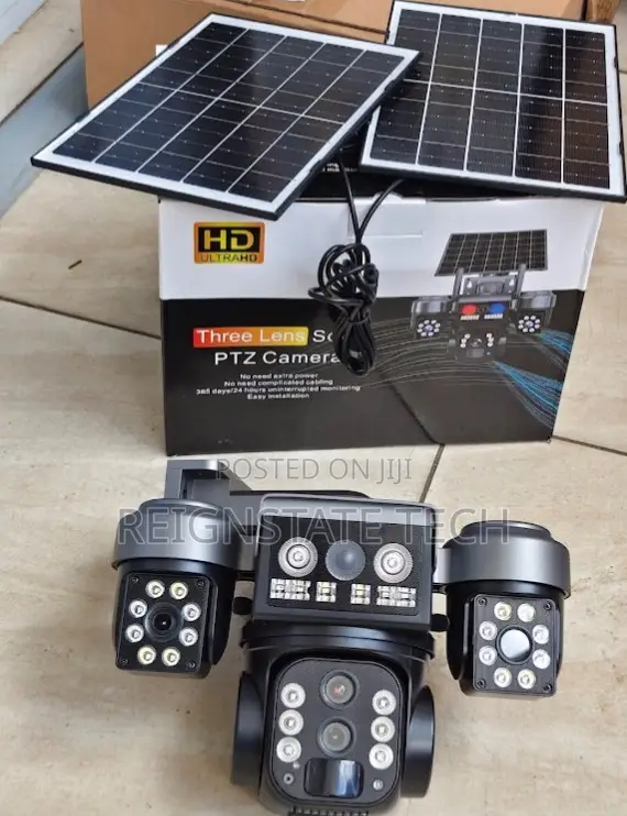 Solar Powered 3lens Simcard Triple Lens Camera