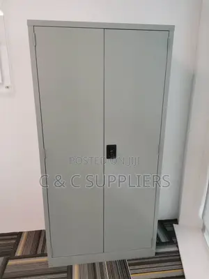 2-Door Metallic White File Cabinet