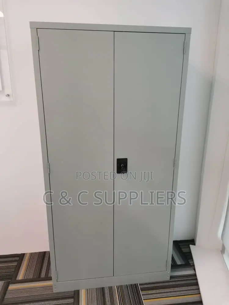 2-Door Metallic White File Cabinet
