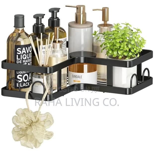 5pc Triangular Shower Caddy Wall Organizer | No Drilling - thumbnail 3