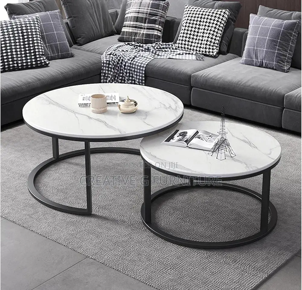 Elegant Marble Modern Coffee Table