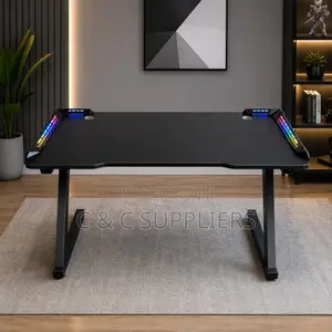 Black Ergonomic Gaming Desk-120cm