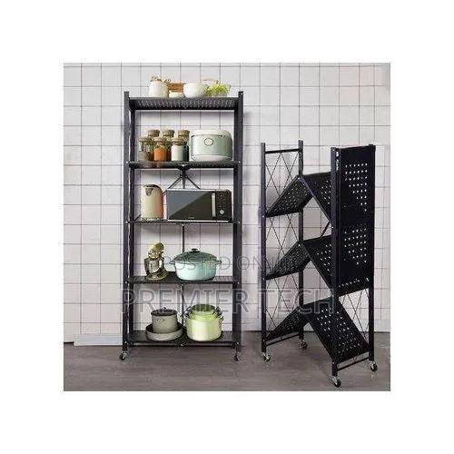 *Big Size Foldable Kitchen Rack With Wheels* 4tier - thumbnail 2