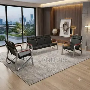 Office Sofa; Leather Five Seaters Executive Office Meetings Sofa Sets
