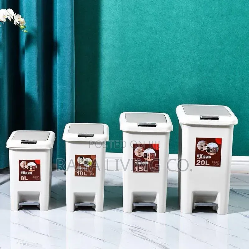 Modern Dual Open Pedal Dustbin | 10l to 30l | 4 Sizes