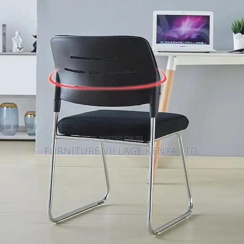 Modern Black Mesh Waiting Seat for Office