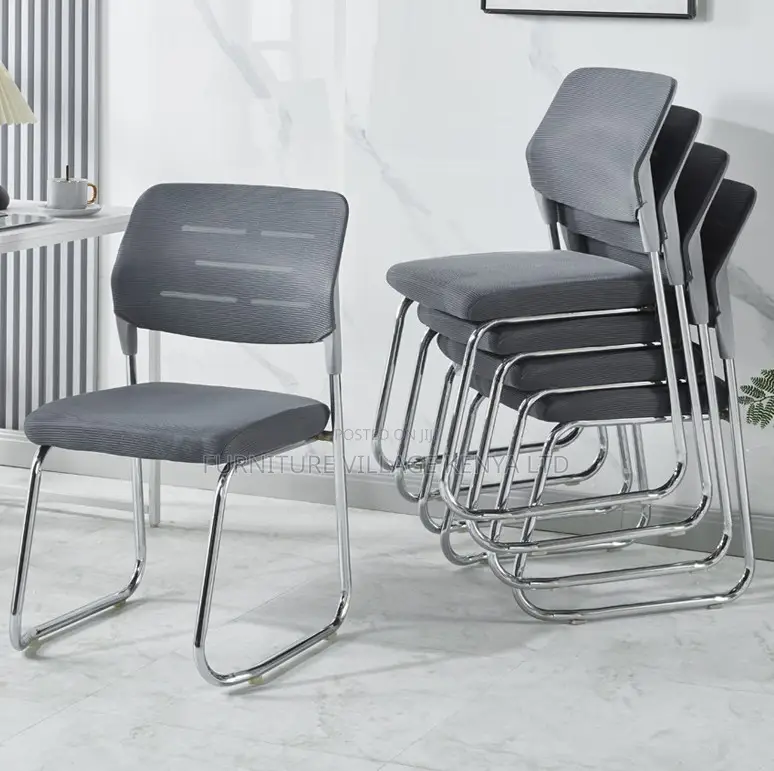 Modern Black Mesh Waiting Seat for Office