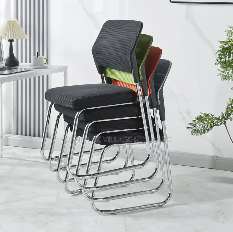 Modern Black Mesh Waiting Seat for Office